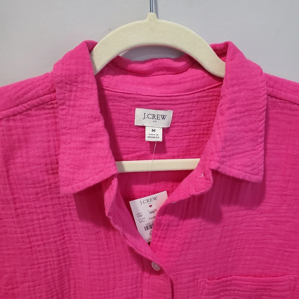 J. Crew Double-Gauze Button-up Shirt Size Medium NWT